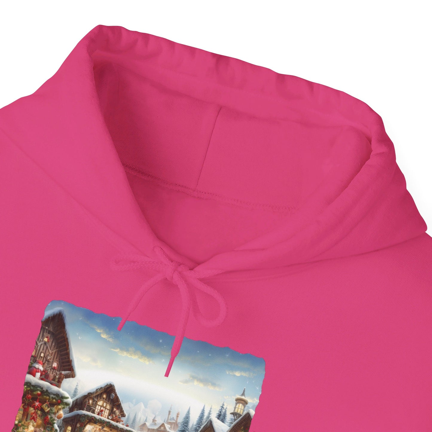 Snowy Christmas Village North Pole - Hooded Sweatshirt