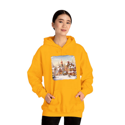 Snowy Christmas Village 12 - Hooded Sweatshirt