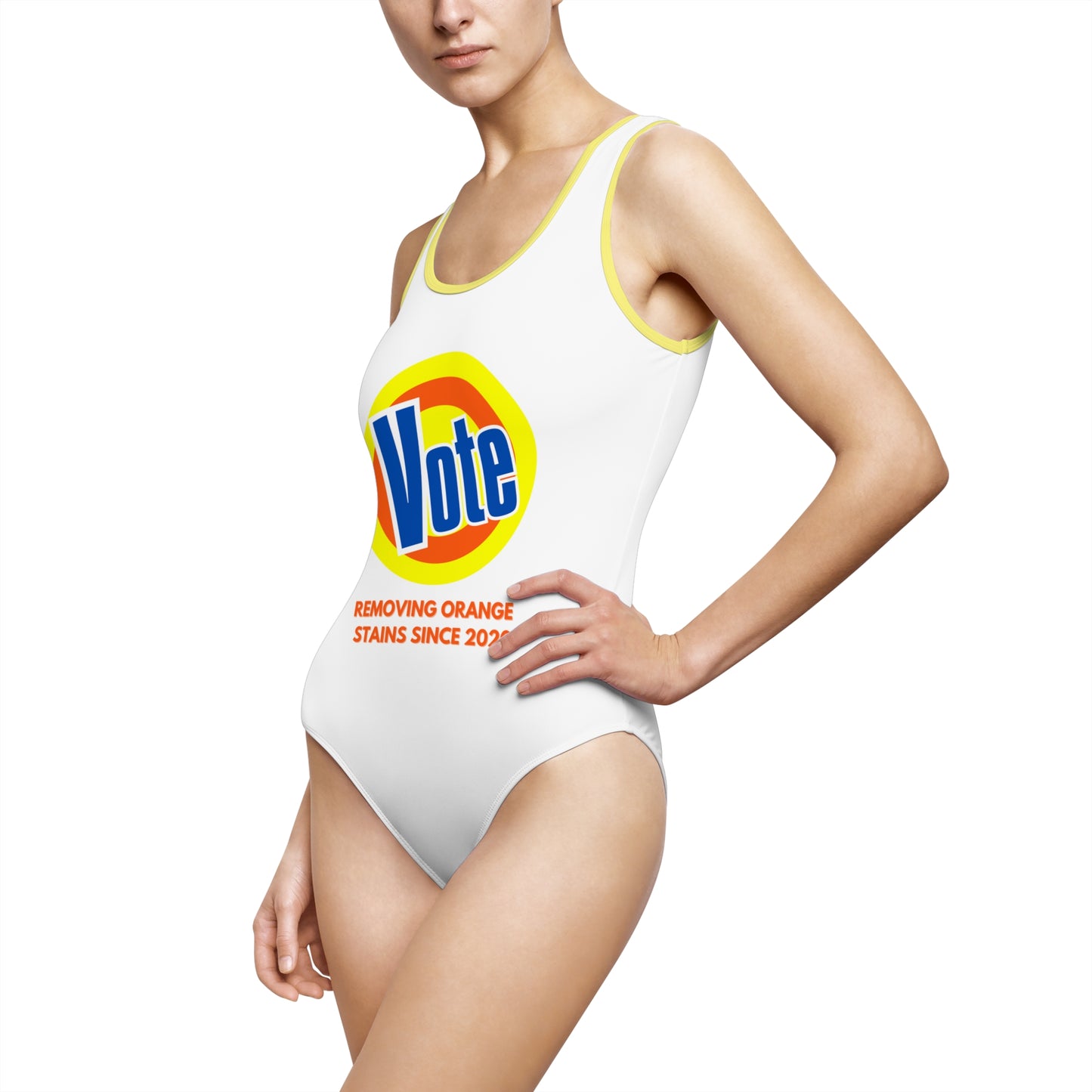 Removing Orange Stains Since 2020 Classic One-Piece Swimsuit (AOP)