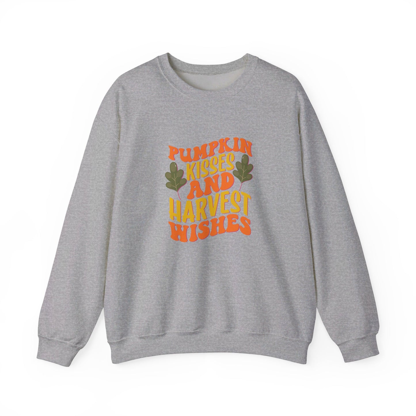 Pumpkin Kisses And Harvest Wishes - Crewneck Sweatshirt