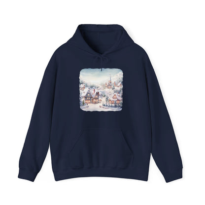 Snowy Christmas Village - Hooded Sweatshirt