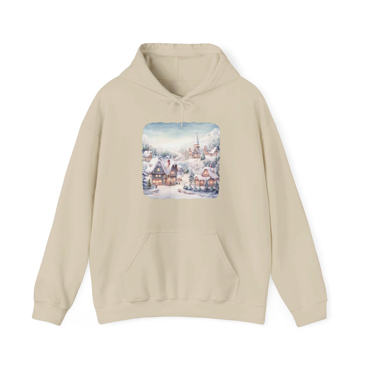 Snowy Christmas Village - Hooded Sweatshirt