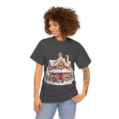 Snowy Christmas Village-15-T-Shirt