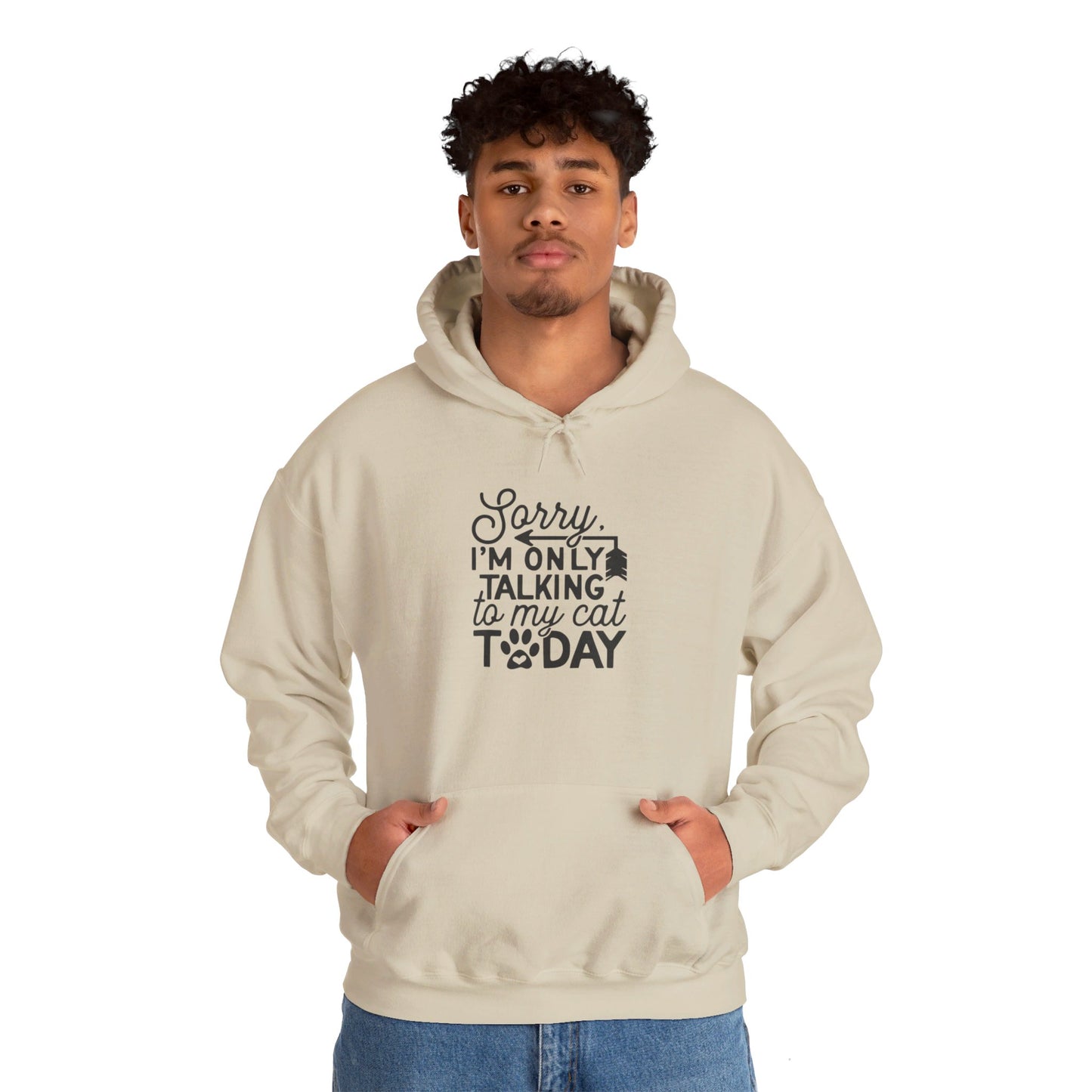 Sorry, I Am Only Talking to My Cat Today - Hooded Sweatshirt