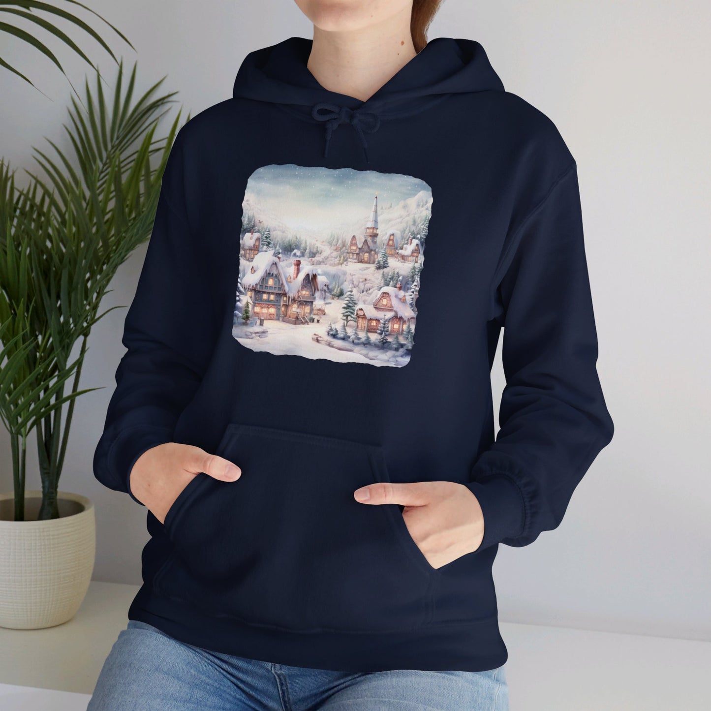 Snowy Christmas Village - Hooded Sweatshirt