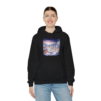 Snowy Christmas Village 3 - Hooded Sweatshirt