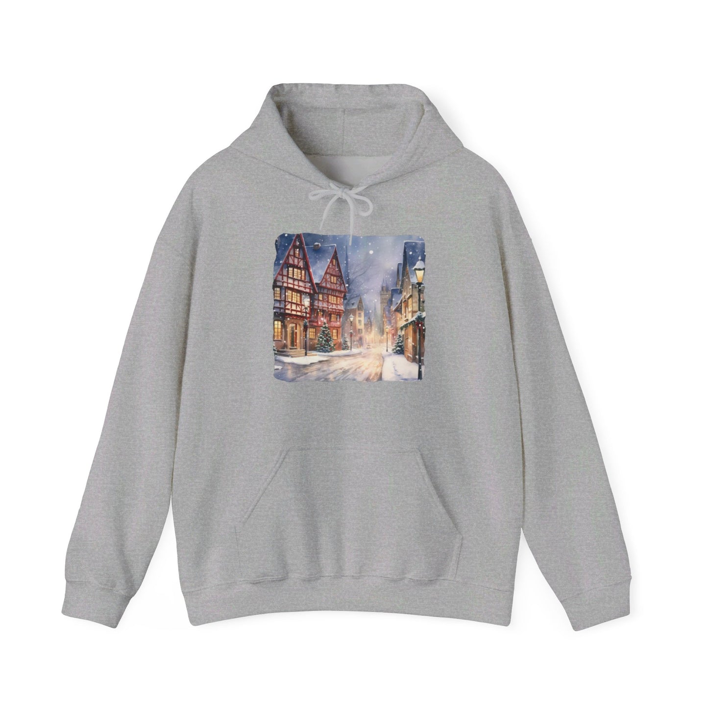 Snowy Christmas Village 13 - Hooded Sweatshirt