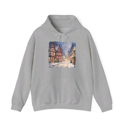 Snowy Christmas Village 13 - Hooded Sweatshirt