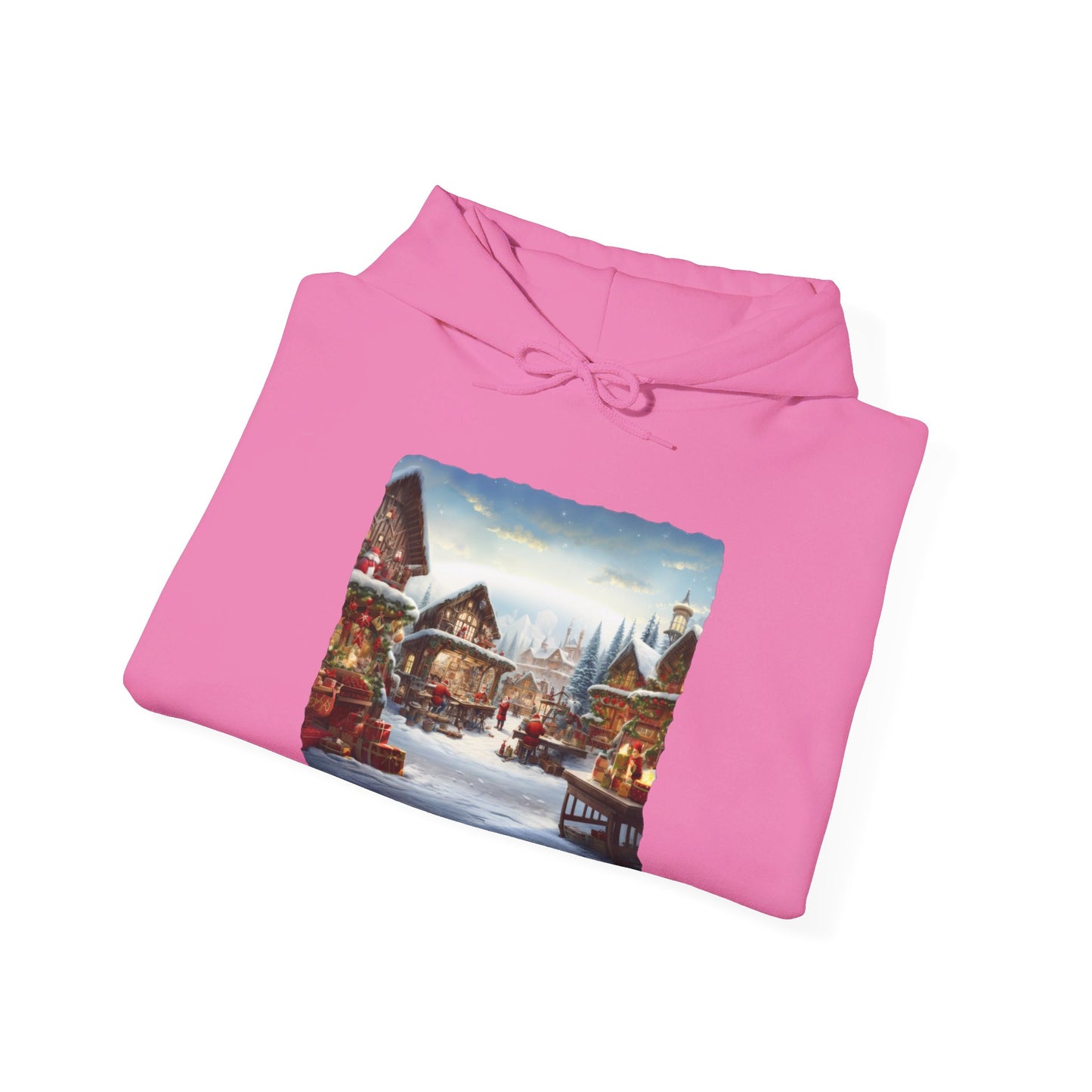 Snowy Christmas Village North Pole - Hooded Sweatshirt