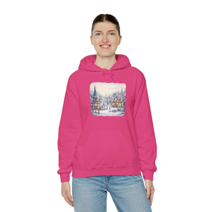 Snowy Christmas Village 2 - Hooded Sweatshirt