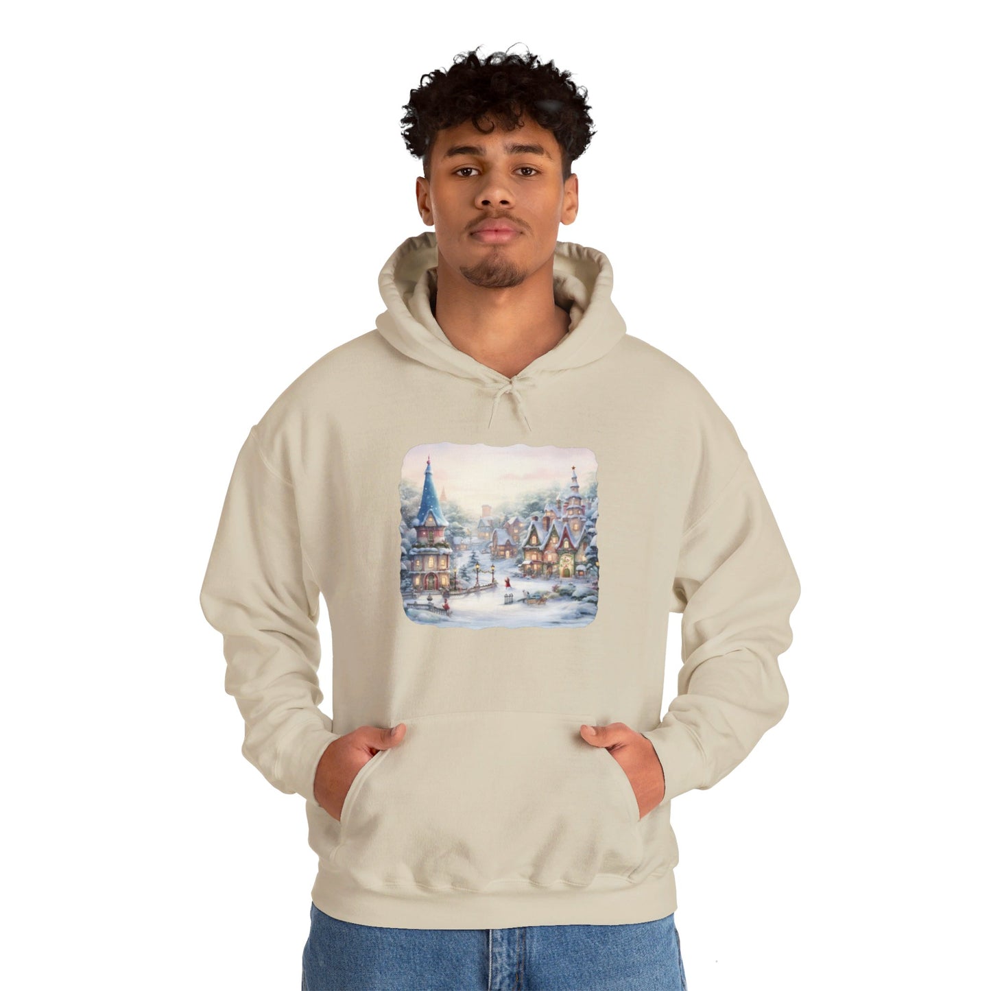 Snowy Christmas Village 2 - Hooded Sweatshirt