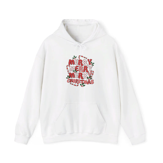 Merry Stacked Christmas- Hooded Sweatshirt