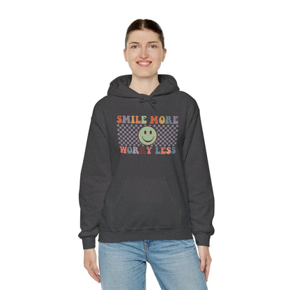 Smile More Worry Less - Hooded Sweatshirt