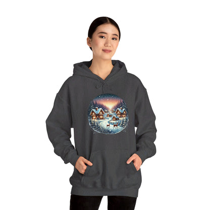 Snow Night Christmas Village - Hooded Sweatshirt