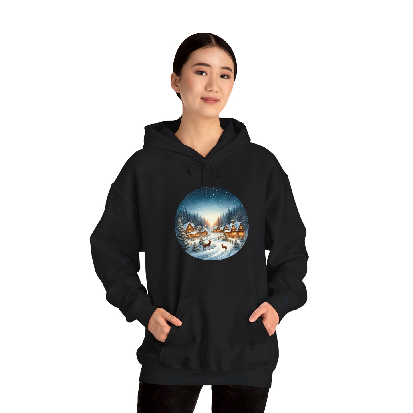 Magical Snowy Night - Hooded Sweatshirt