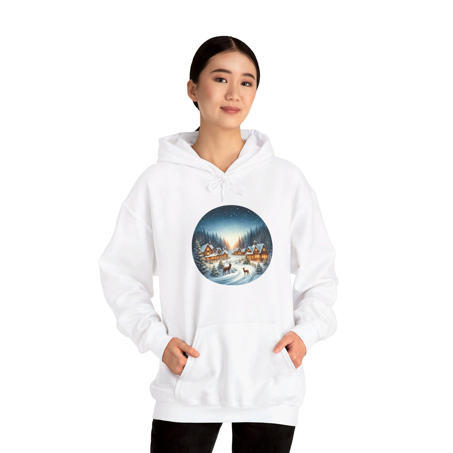 Magical Snowy Night - Hooded Sweatshirt