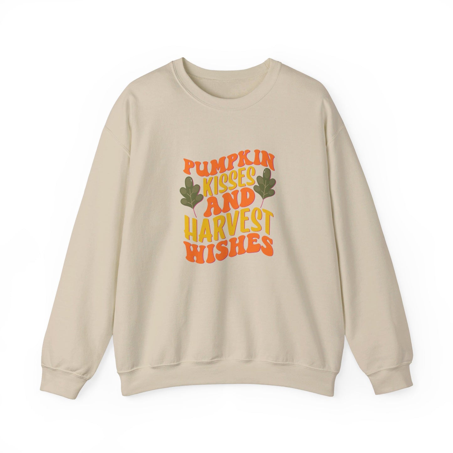 Pumpkin Kisses And Harvest Wishes - Crewneck Sweatshirt