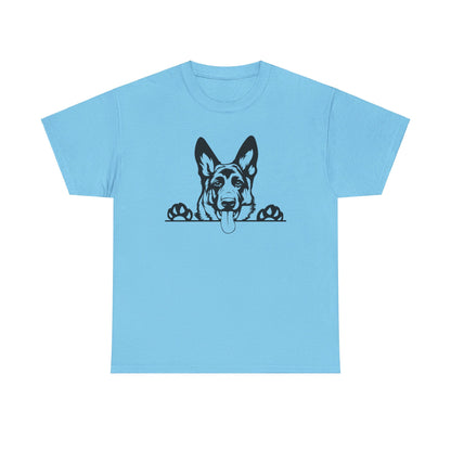 German Shepherd, Peeking with Charm - T-Shirt