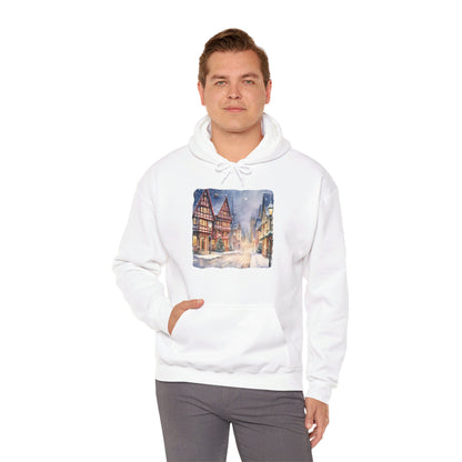 Snowy Christmas Village 13 - Hooded Sweatshirt