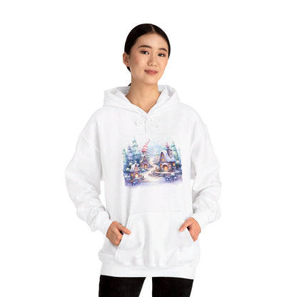 Snowy Christmas Village 4 - Hooded Sweatshirt