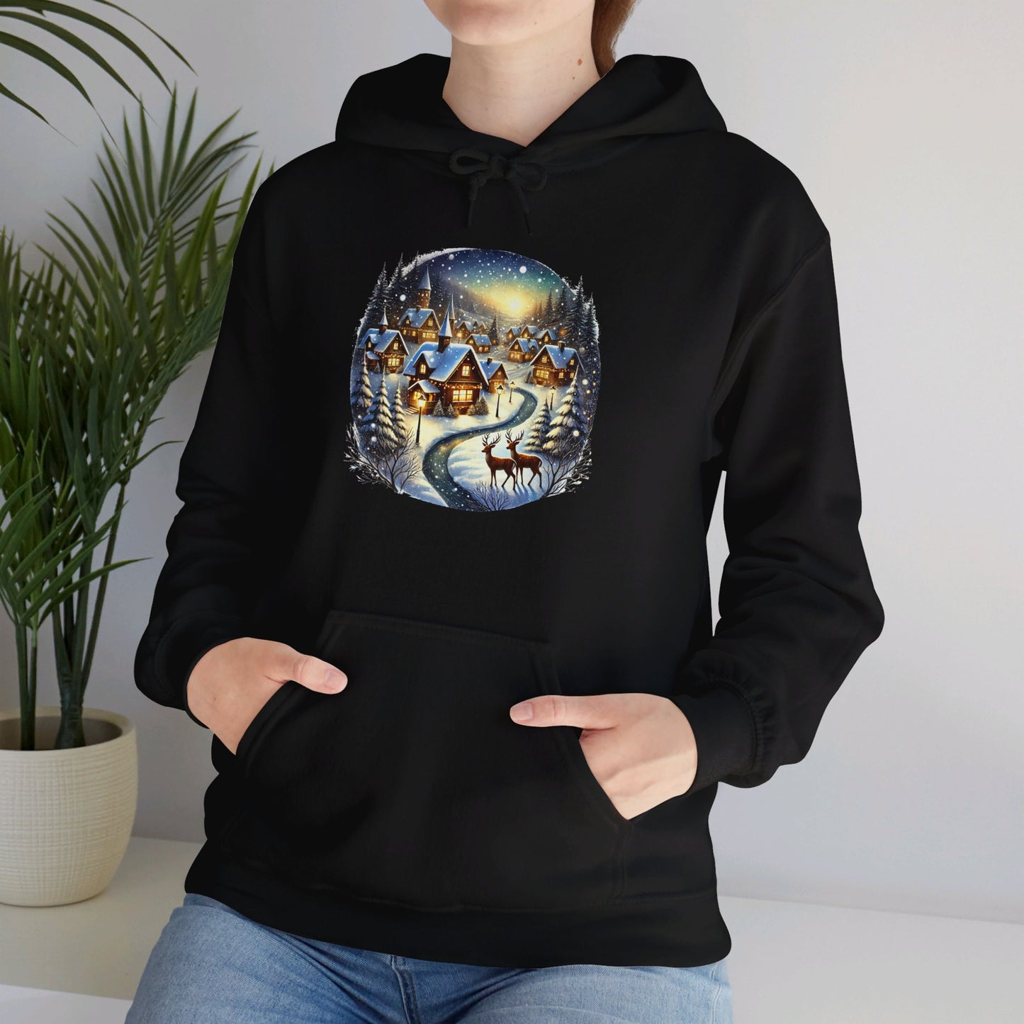 Christmas Snow House - Hooded Sweatshirt