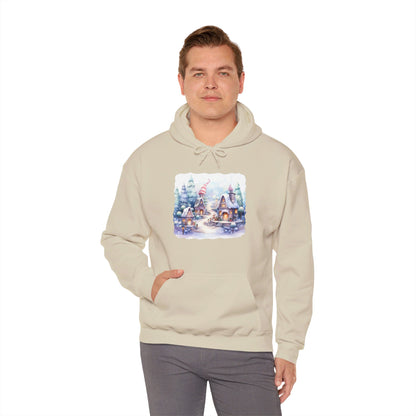 Snowy Christmas Village 4 - Hooded Sweatshirt