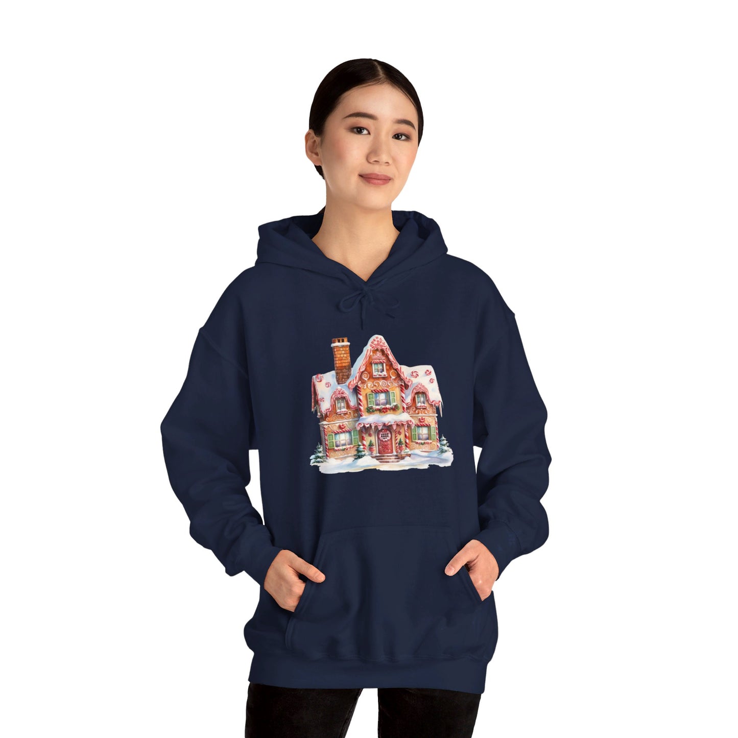 Snowy Christmas Village 14 - Hooded Sweatshirt