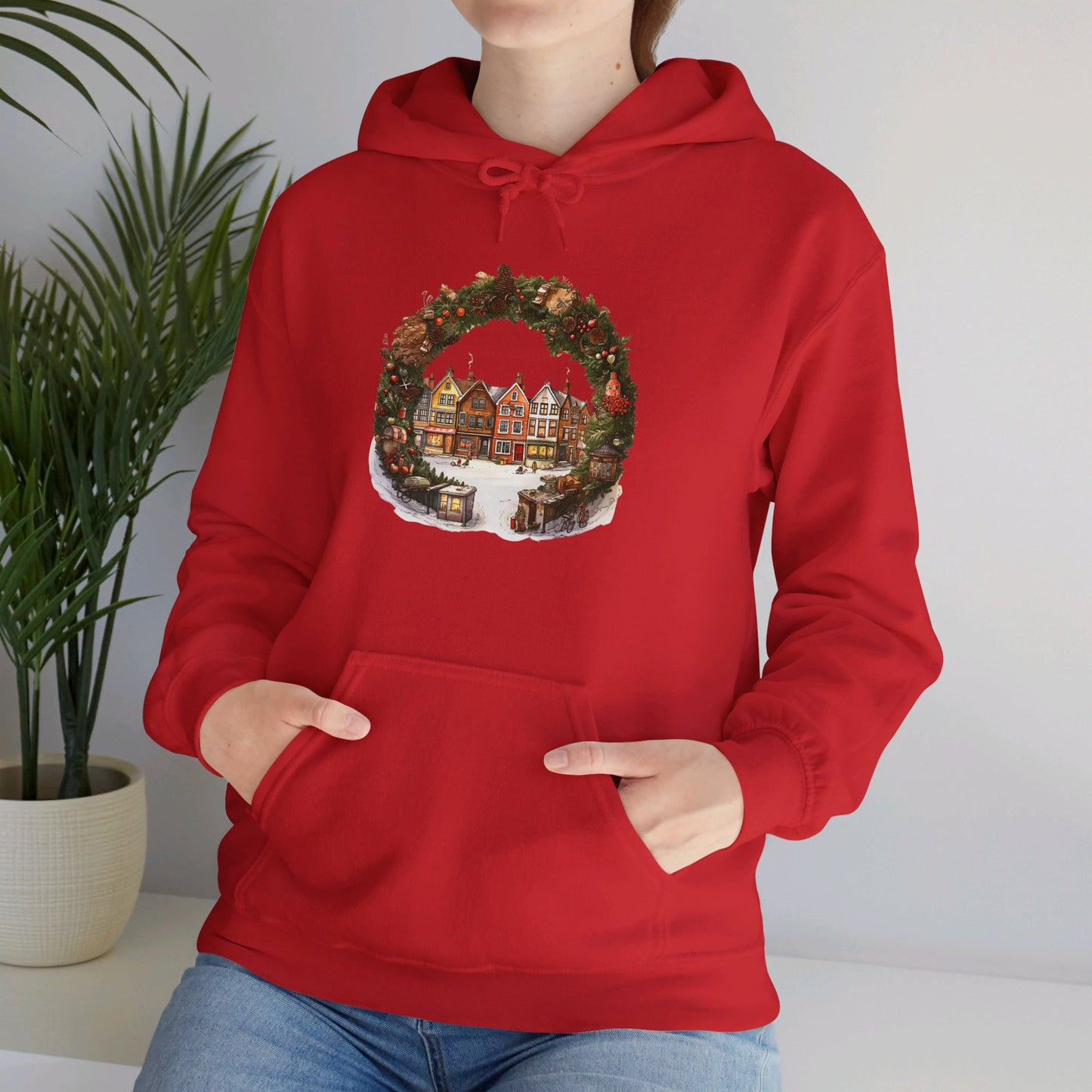 Peaceful Village Christmas - Hooded Sweatshirt