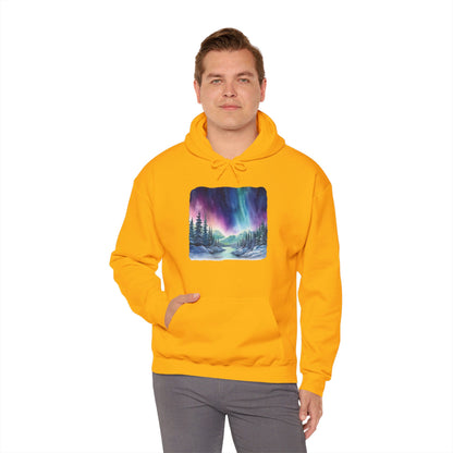 Northern Lights Watercolor - Hooded Sweatshirt