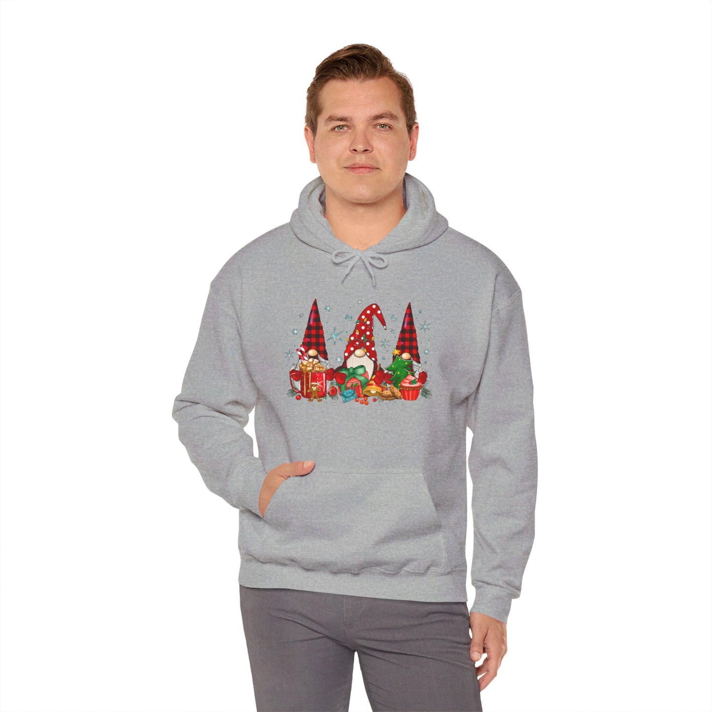 Christmas Gnome Trio - Hooded Sweatshirt