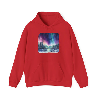 Northern Lights Watercolor - Hooded Sweatshirt