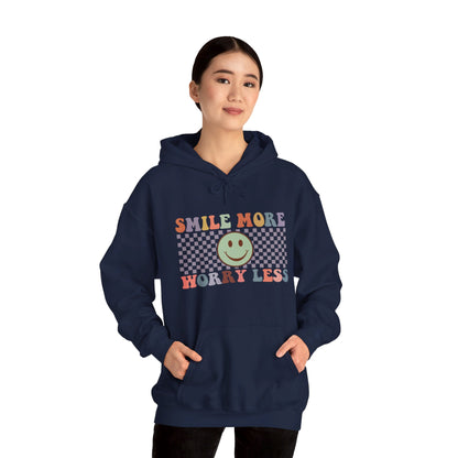 Smile More Worry Less - Hooded Sweatshirt