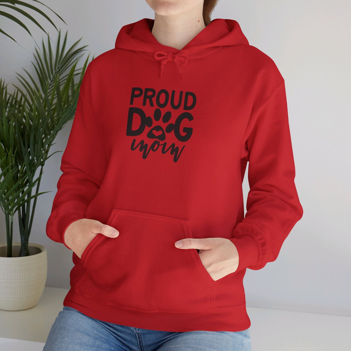 Proud Dog Mom, Pawsome Love Forever - Hooded Sweatshirt