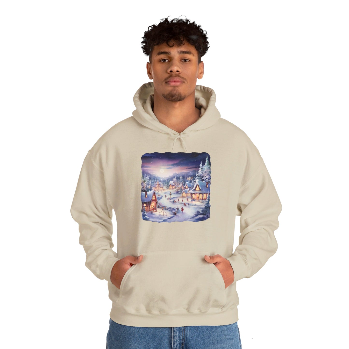 Snowy Christmas Village 3 - Hooded Sweatshirt