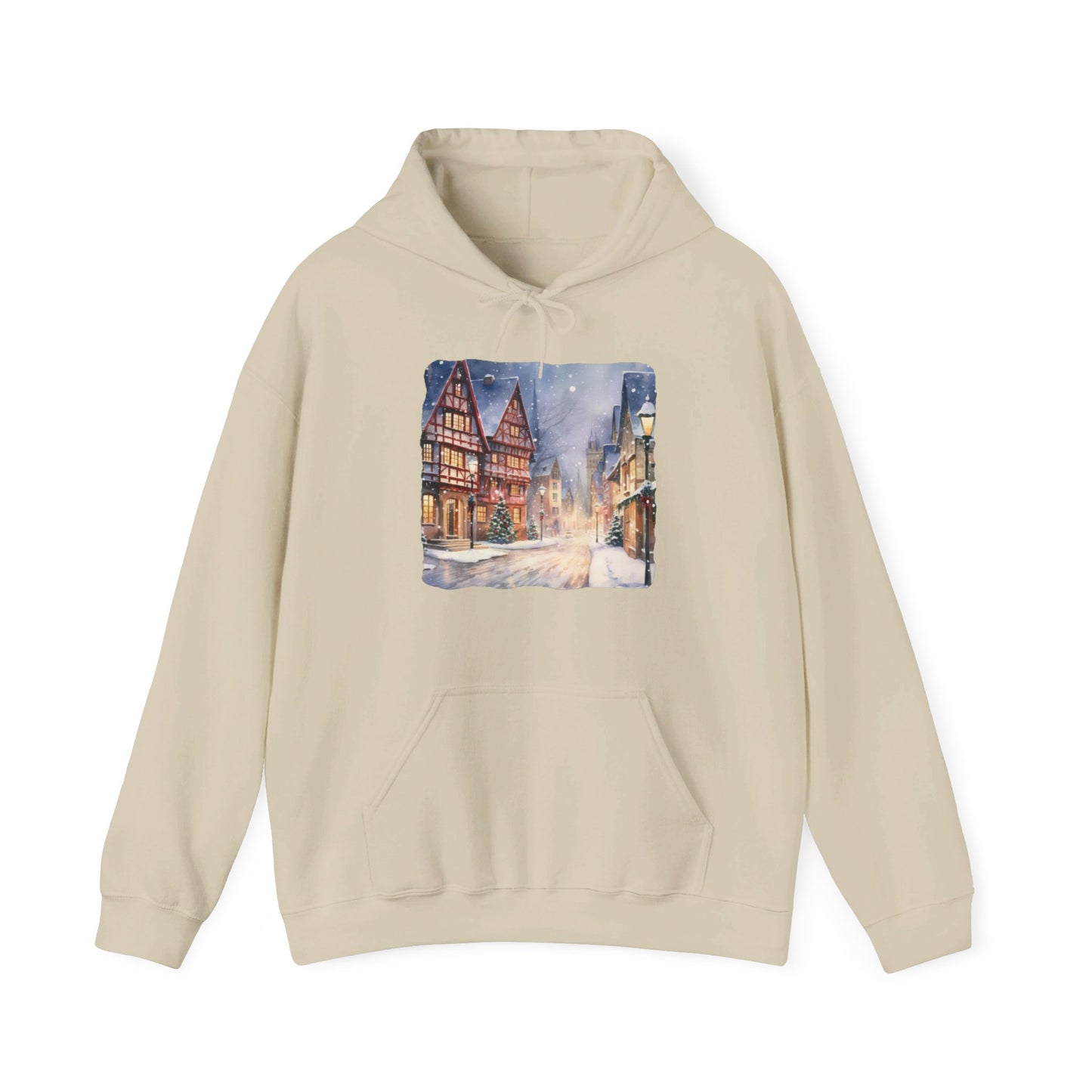 Snowy Christmas Village 13 - Hooded Sweatshirt