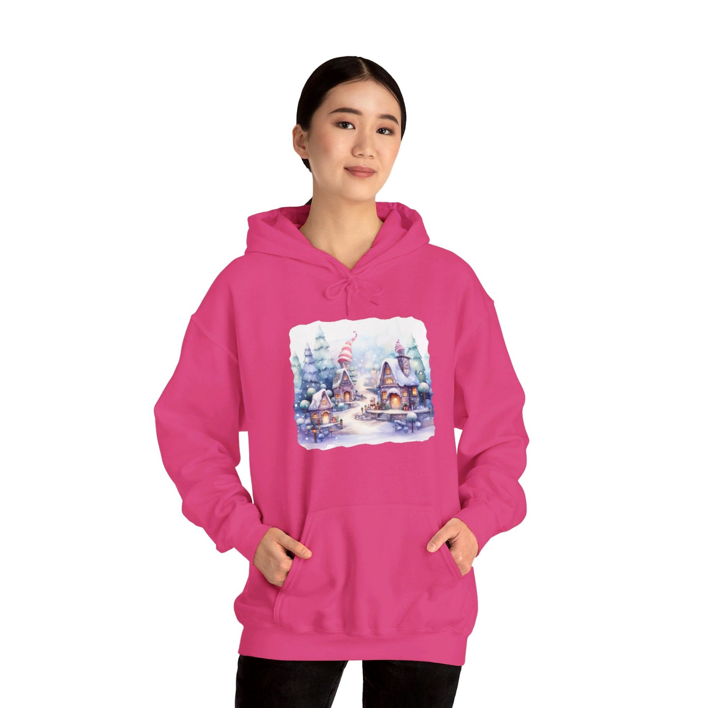 Snowy Christmas Village 4 - Hooded Sweatshirt