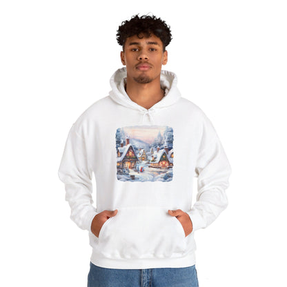 Snowy Christmas Village 6 - Hooded Sweatshirt