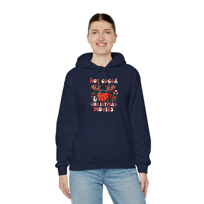 Hot Cocoa & Christmas Movies Design - Hooded Sweatshirt