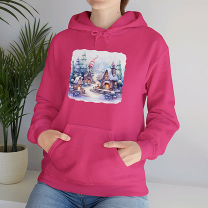 Snowy Christmas Village 4 - Hooded Sweatshirt