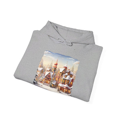 Snowy Christmas Village 12 - Hooded Sweatshirt