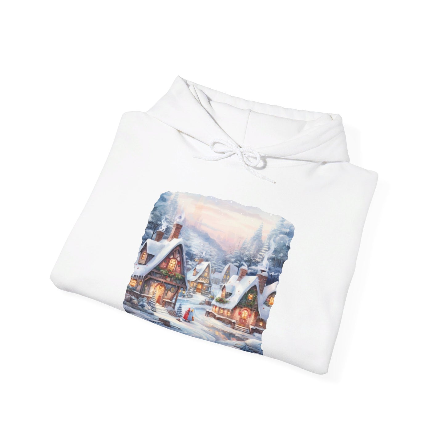 Snowy Christmas Village 6 - Hooded Sweatshirt