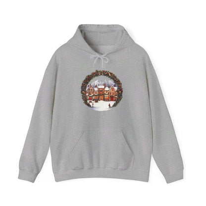 Vintage Christmas Village - Hooded Sweatshirt