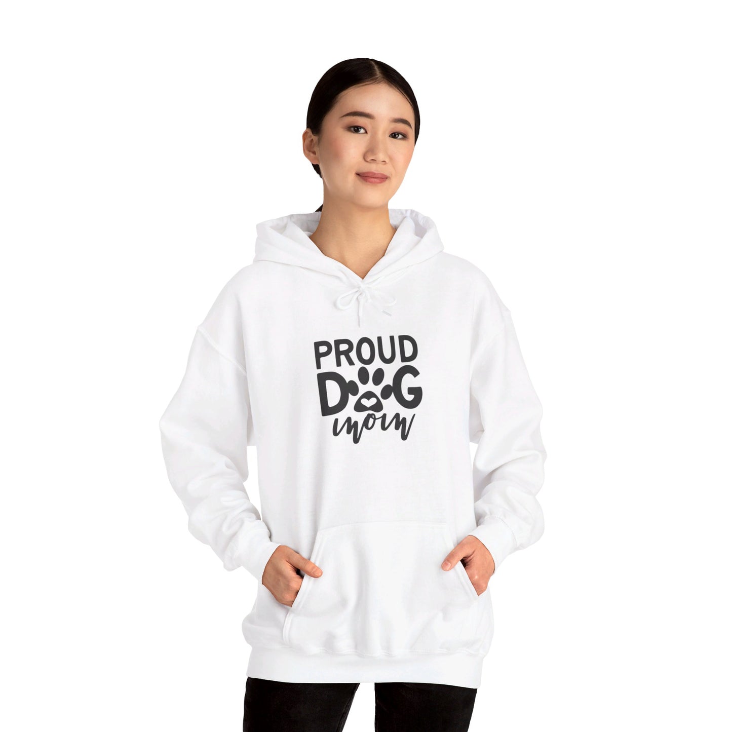 Proud Dog Mom, Pawsome Love Forever - Hooded Sweatshirt