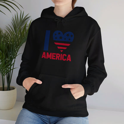 Heartfelt Love for the America - Hooded Sweatshirt