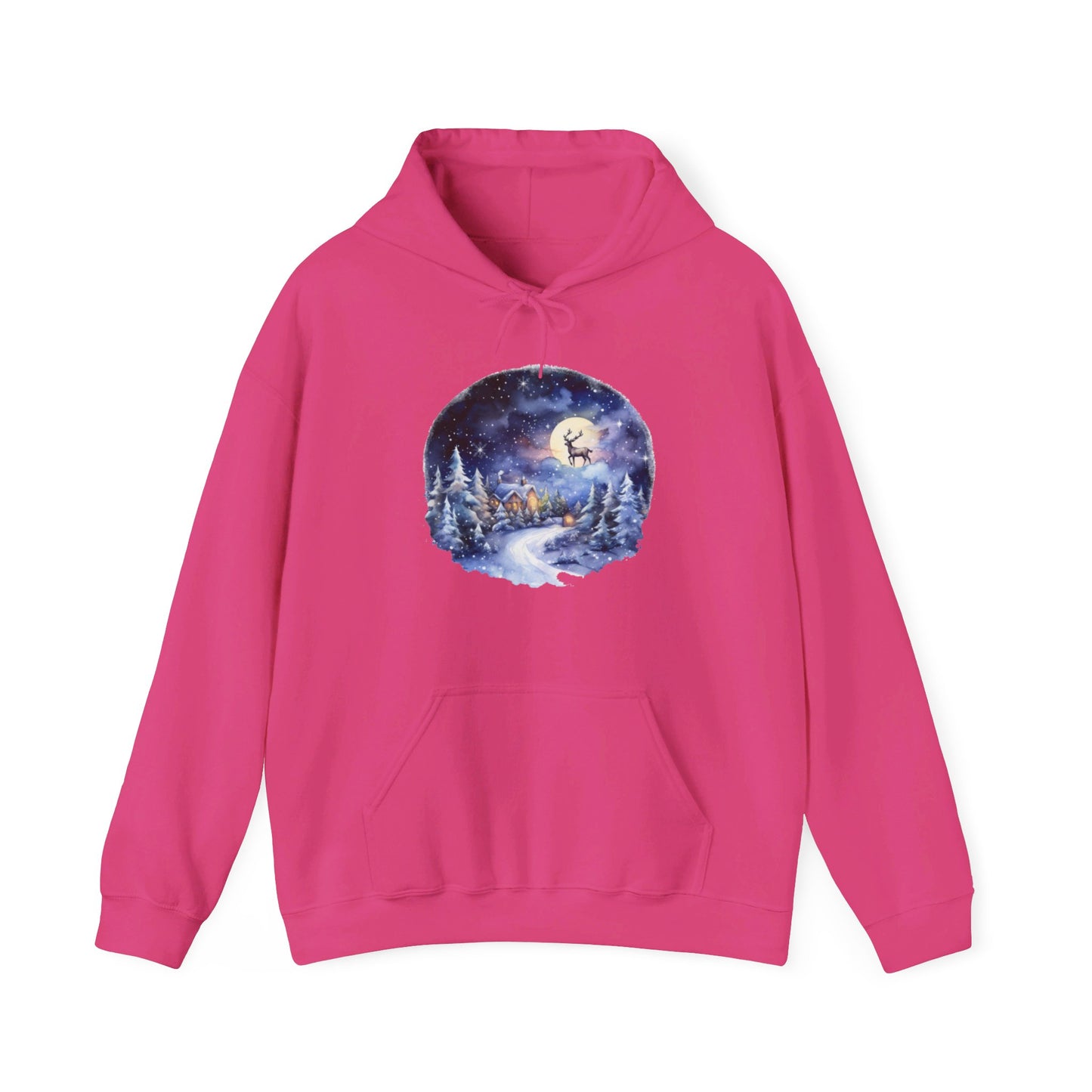 Winter Snowy Night - Hooded Sweatshirt