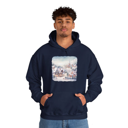 Snowy Christmas Village - Hooded Sweatshirt