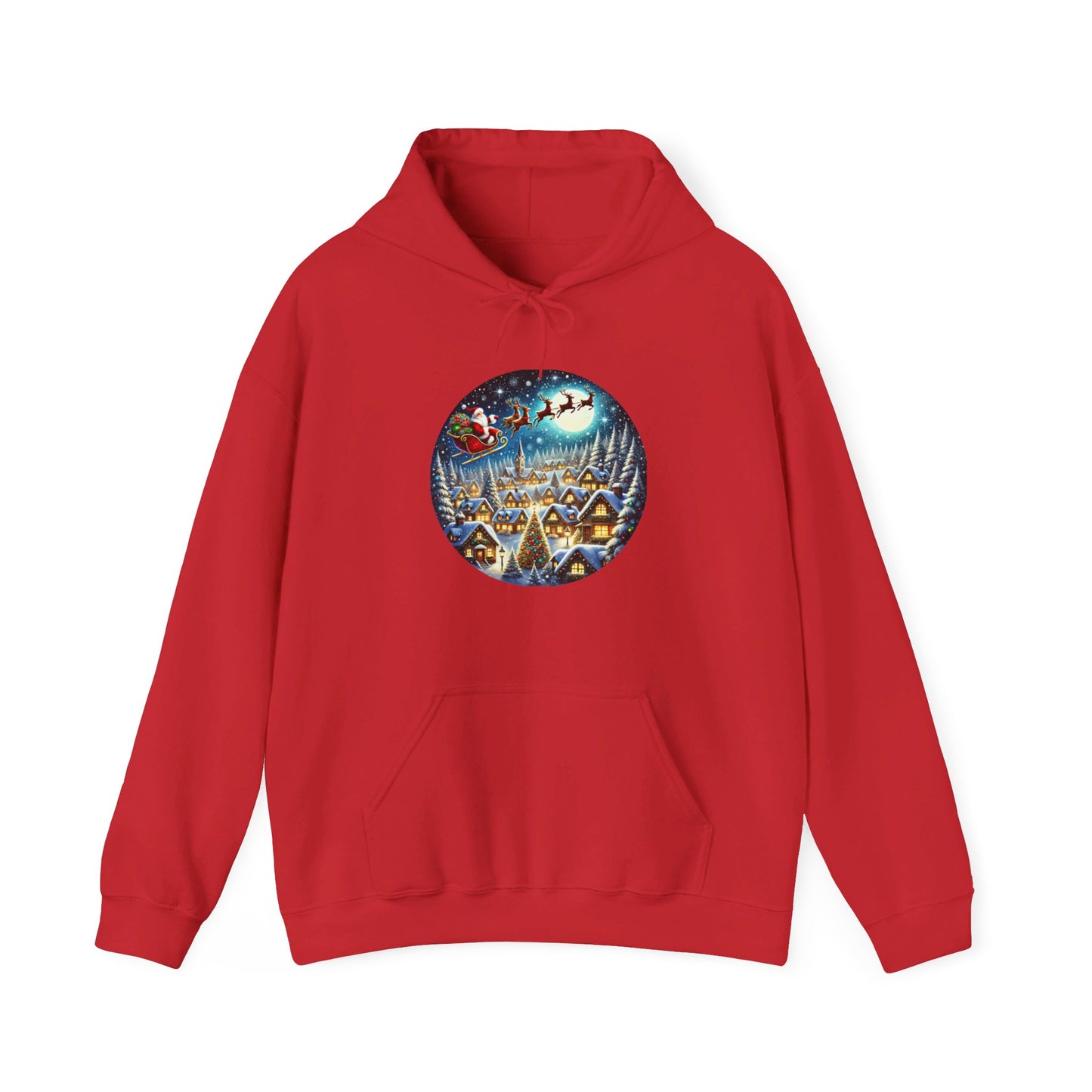 Santa's Snowy Flight - Hooded Sweatshirt