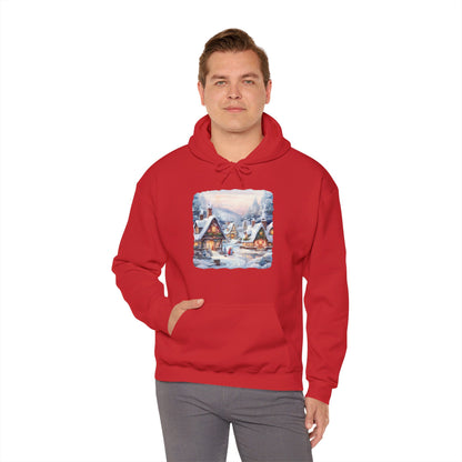 Snowy Christmas Village 6 - Hooded Sweatshirt