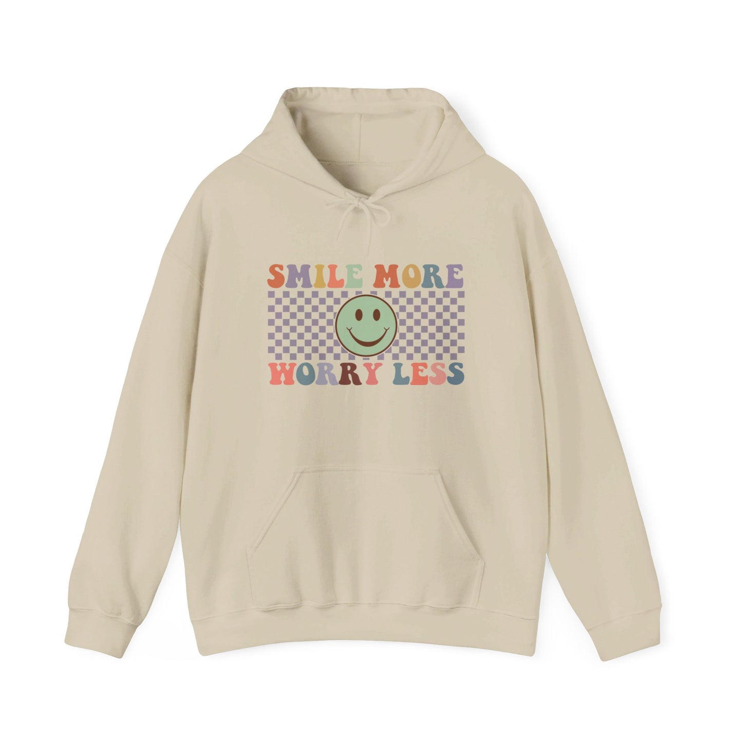 Smile More Worry Less - Hooded Sweatshirt