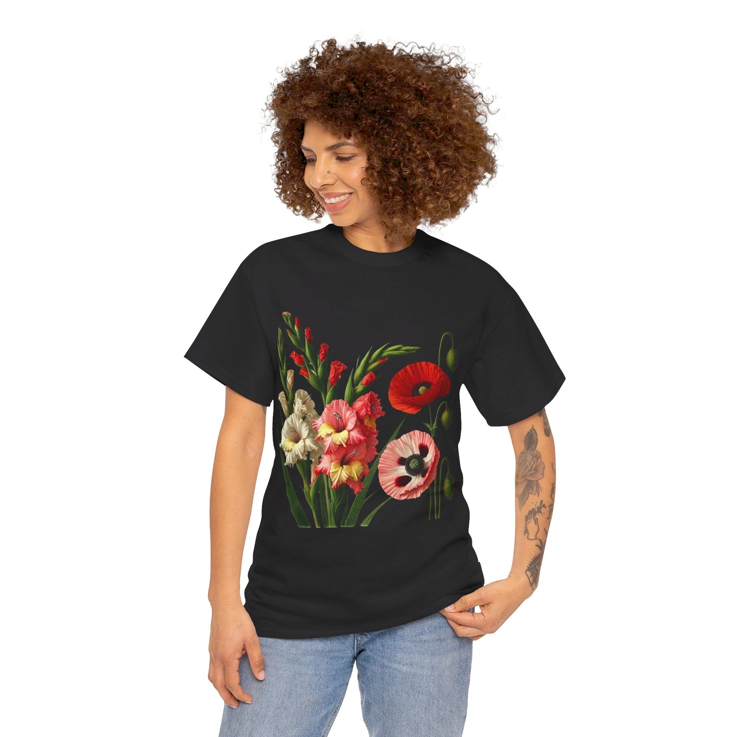 August Flowers - Birth Month - T-Shirt